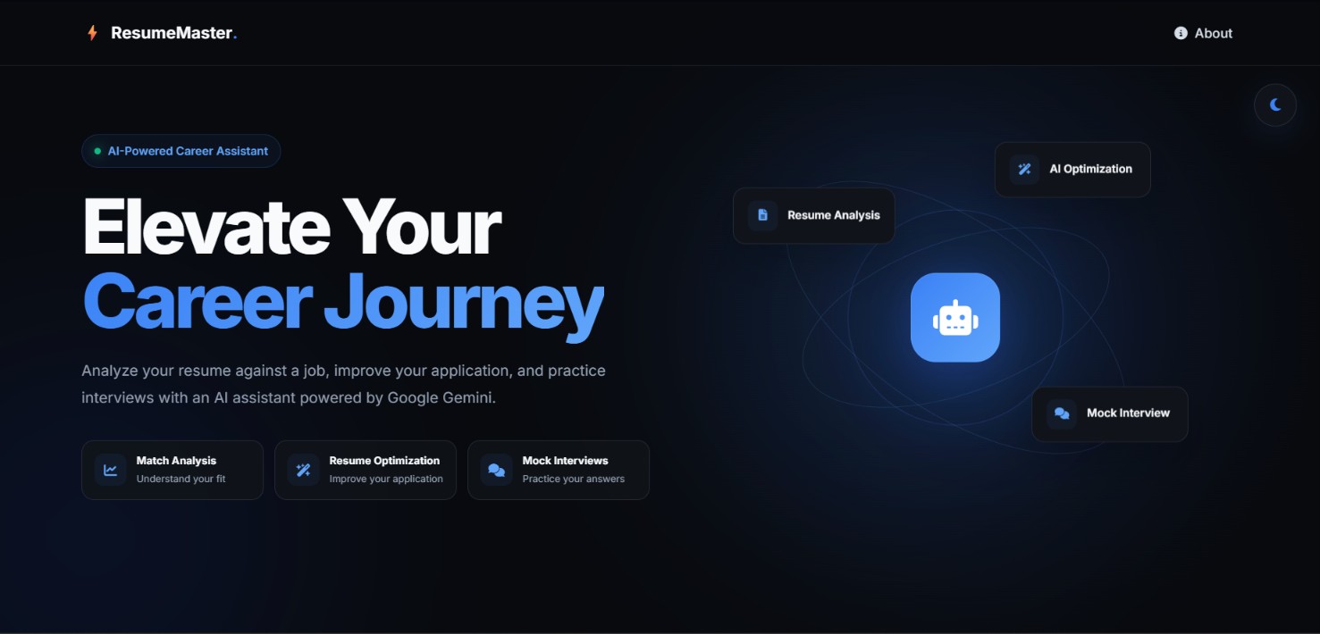 ResumeMasterAI project screenshot
